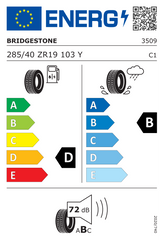 POTENZA RE 050 ASYMMETRIC | 285/40/R19 Y (103)